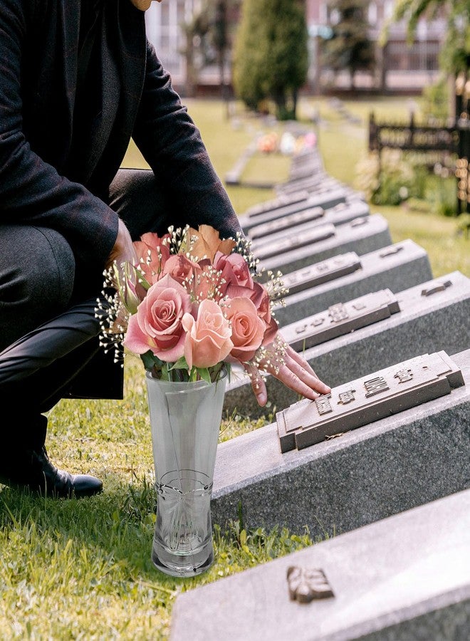 Oooct Cemetery Vase for Grave Decorations with Metal Spike, Grass Vase for Memorial Markers, Graveside Decor Sign for Outdoor Yard Lawn - Image 4